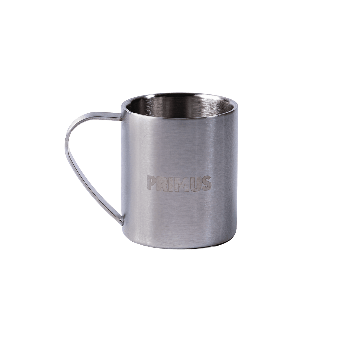 The Famous Grouse, Fisher-kollektionen. Mugg i rostfritt stål med handtag och graverad logotyp.